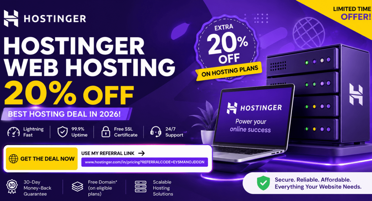Hostinger Web Hosting 20% Off
